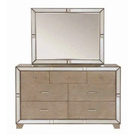 B1680 - 1 Cosette : Tủ 7 Ngăn Kéo + Kính Đính Đồng